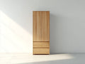 Armarios de madera 90x45x180 cm - Roble natural - Diseño moderno con puertas y cajones