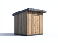 Casetas de jardín de madera 300 x 250 x 230 cm - Color natural - Diseño exterior con puerta y techo plano