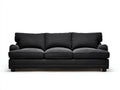 Sofás 3 plazas de tela 230x95x85 cm - Gris oscuro - Diseño moderno con asiento acolchado