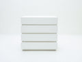 Cómodas de madera 90x45x100 cm - Blanco mate - Diseño moderno con 4 cajones